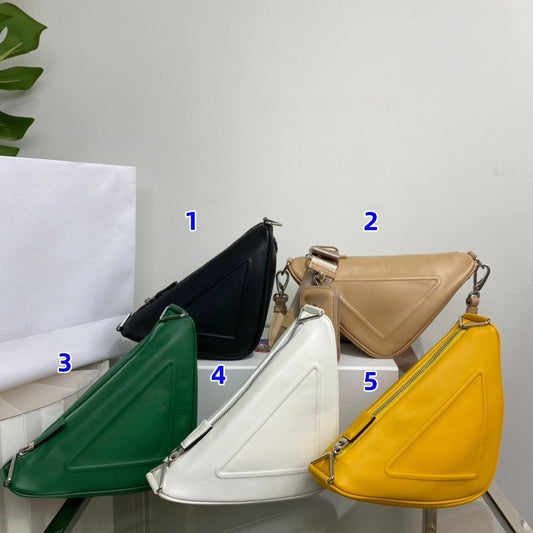 S2478 Pra Triangle leather shoulder bag