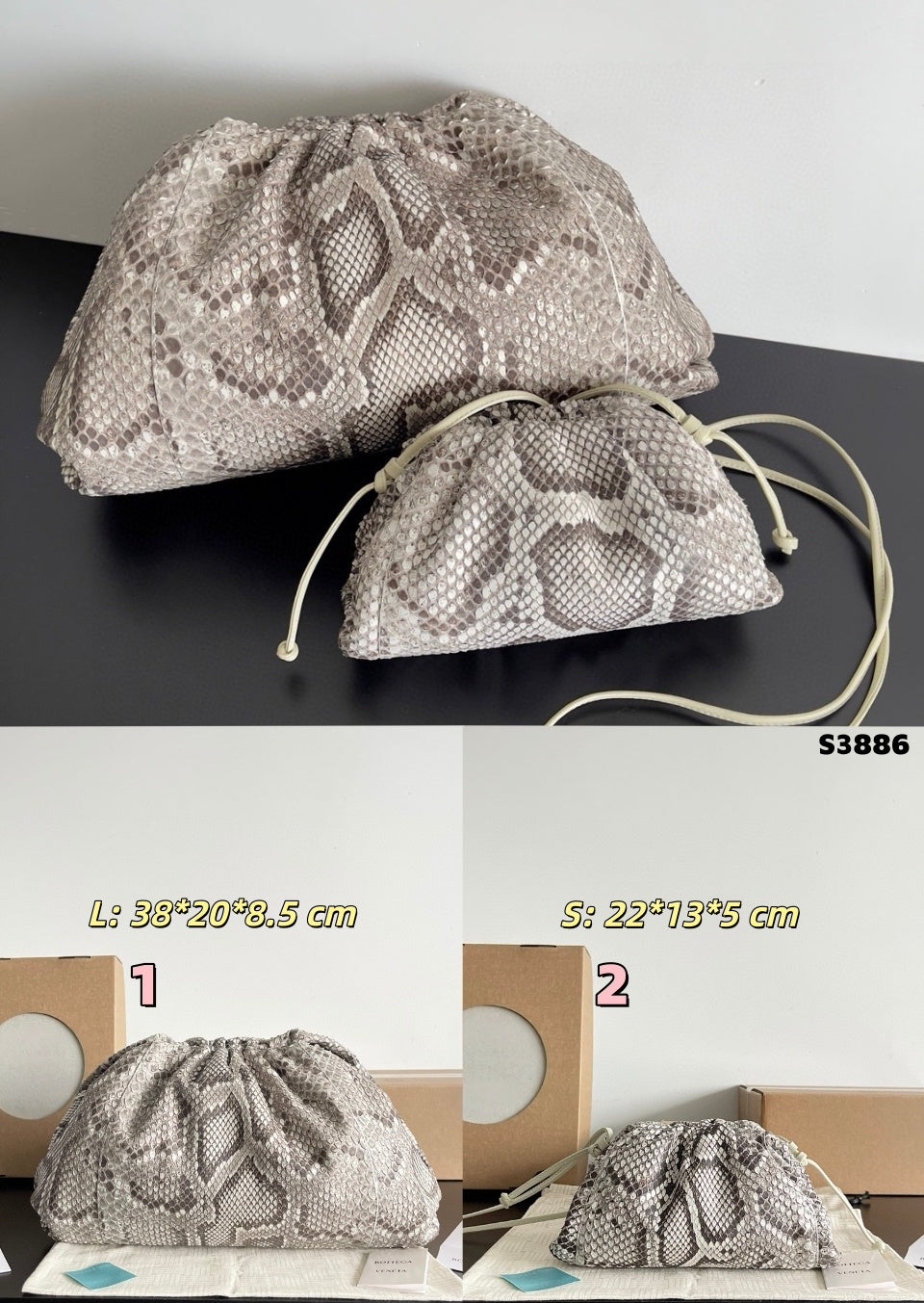 S3886 Snakeskin bag