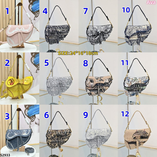 S2933 Embroidered Saddle Bag