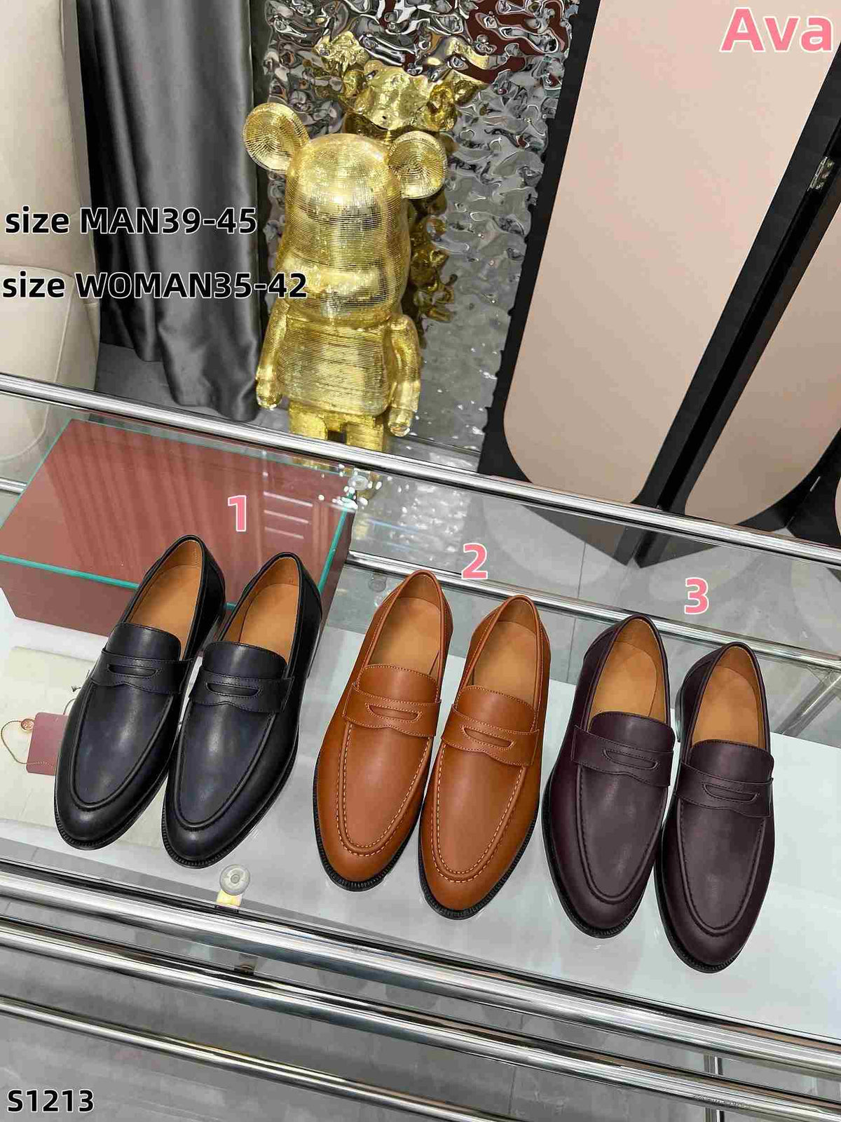 S1213  Loro leather shoes zapatos