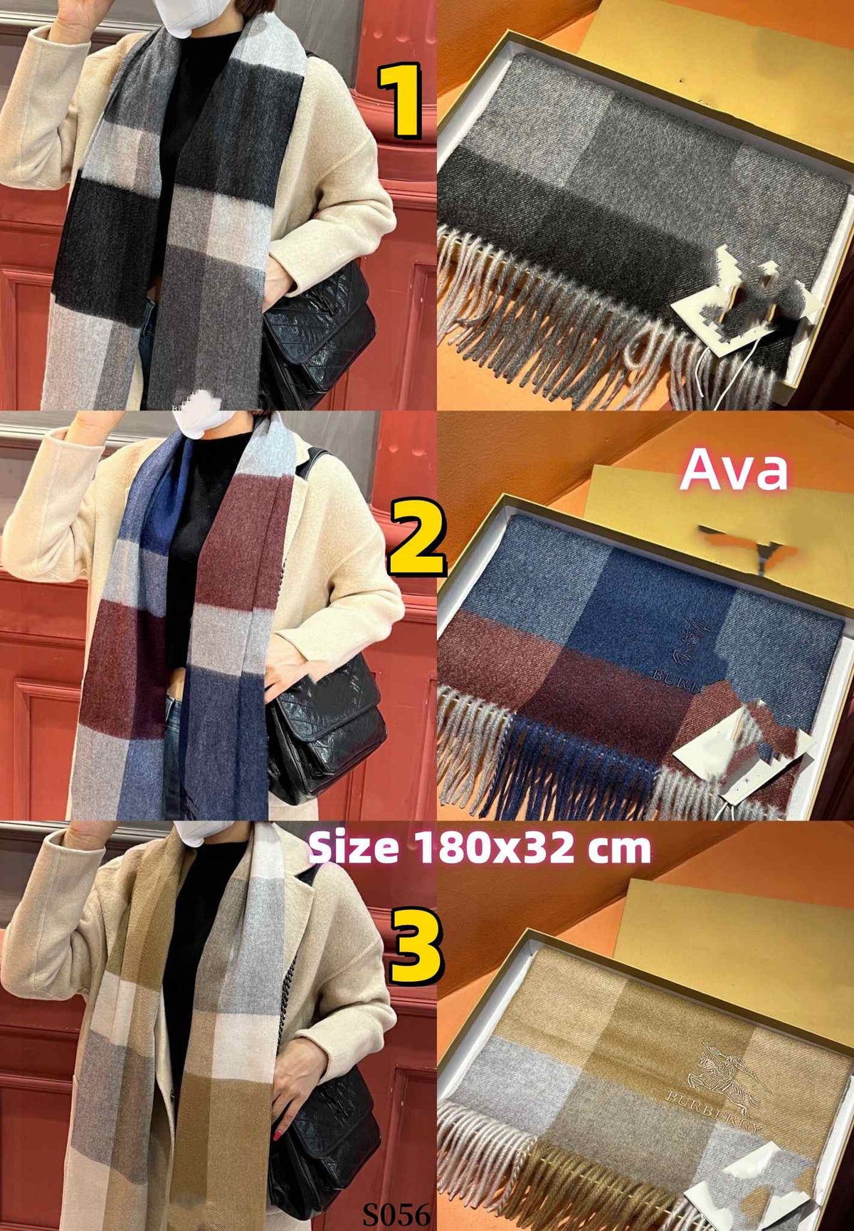 S056 Burb Men's Reversible Scarf