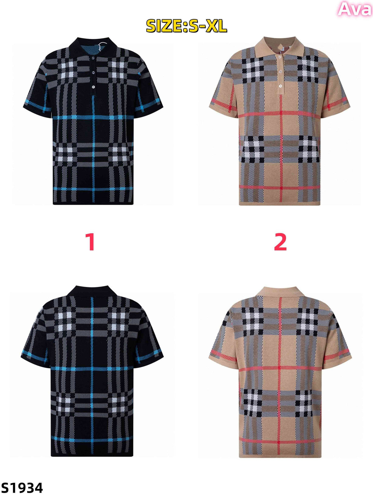 S1934 Burb knitted short-sleeved shirt
