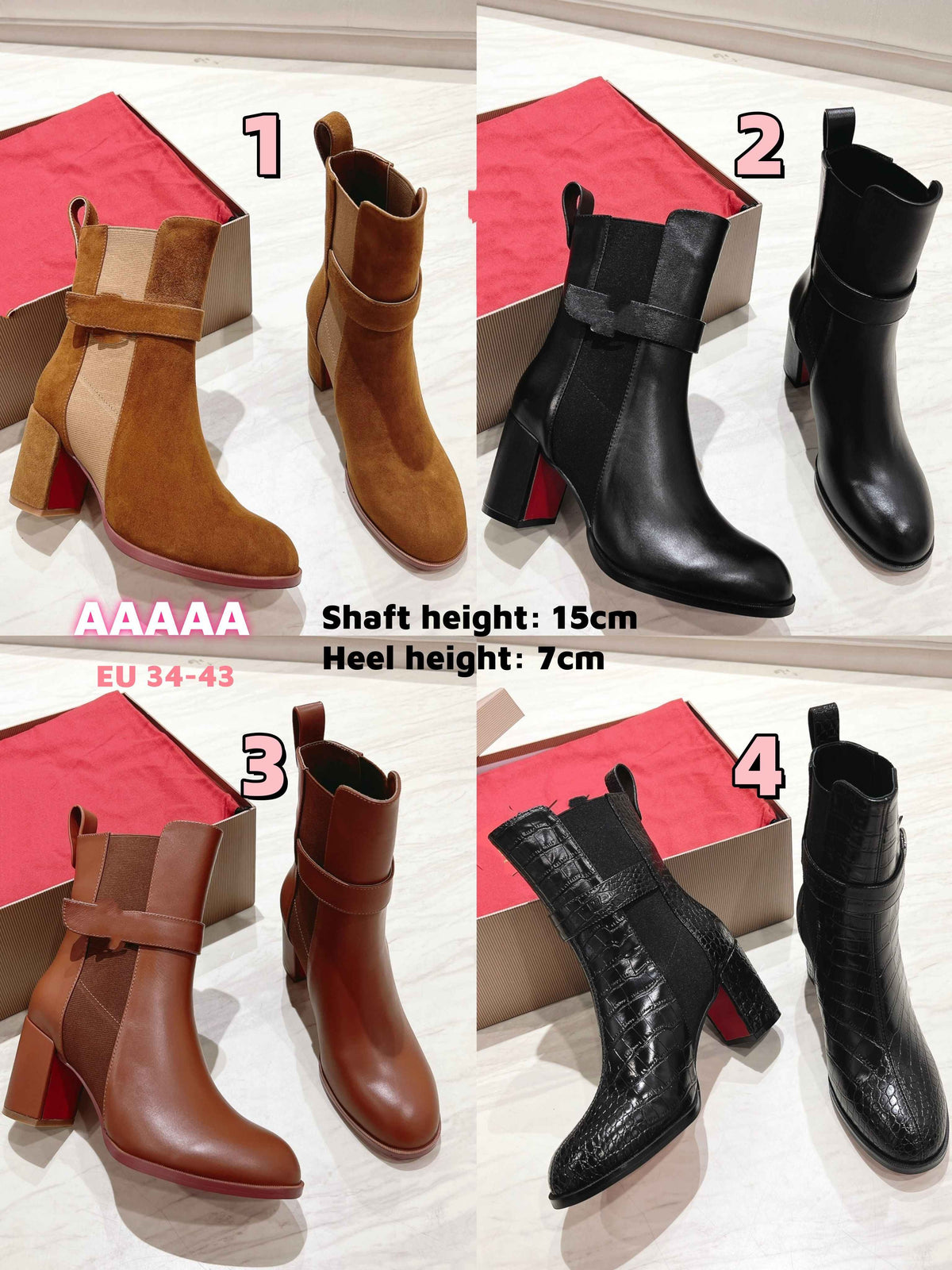 S1163 ChrisLou 2024s S chunky heel platform boots