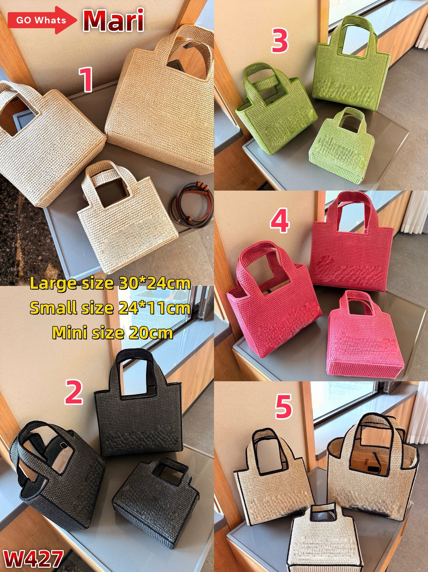 W427   straw bags
