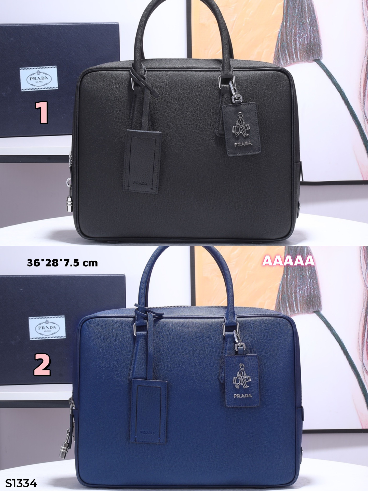 S1334 Prada's new men's briefcase