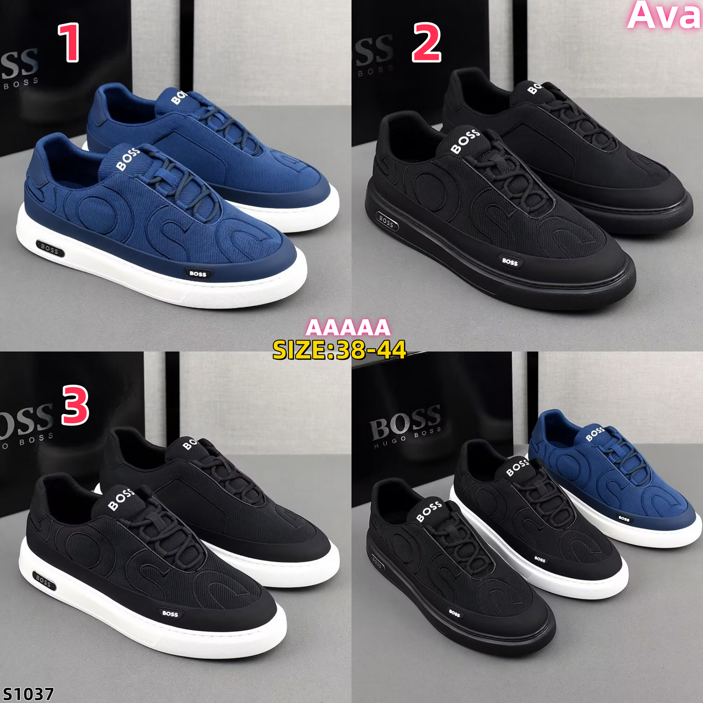 S1037 Hugo Boss breathable canvas shoes