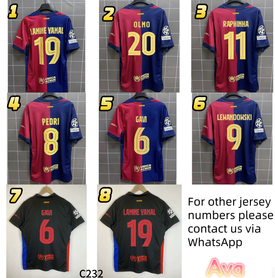 C232 FC Barcelona adult and children's football jerseys