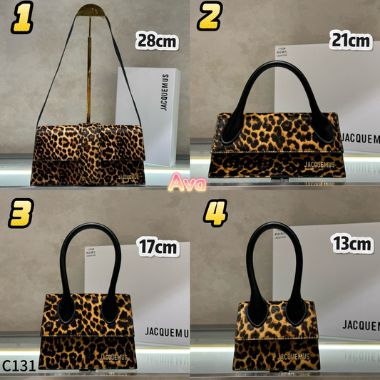C131 Jacquemus leopard print bag