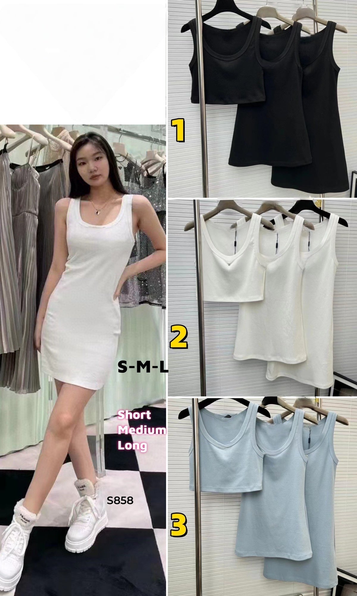 S858 Pra Sleeveless Vest skirt