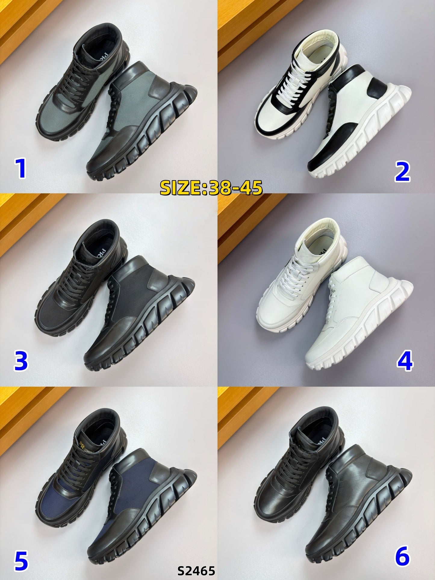 S2465 Pra Voluminous high-top sneakers shoes
