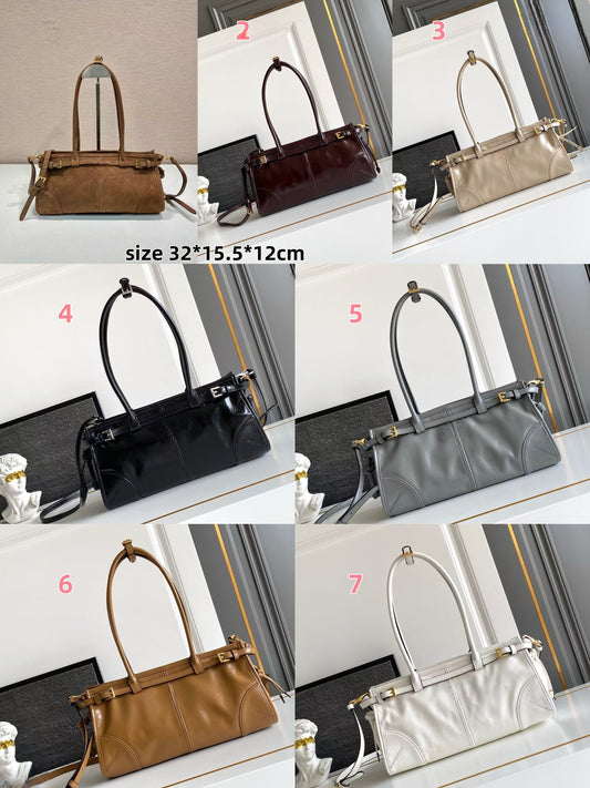 S1068 Pra Bonnie Medium Leather Handbag