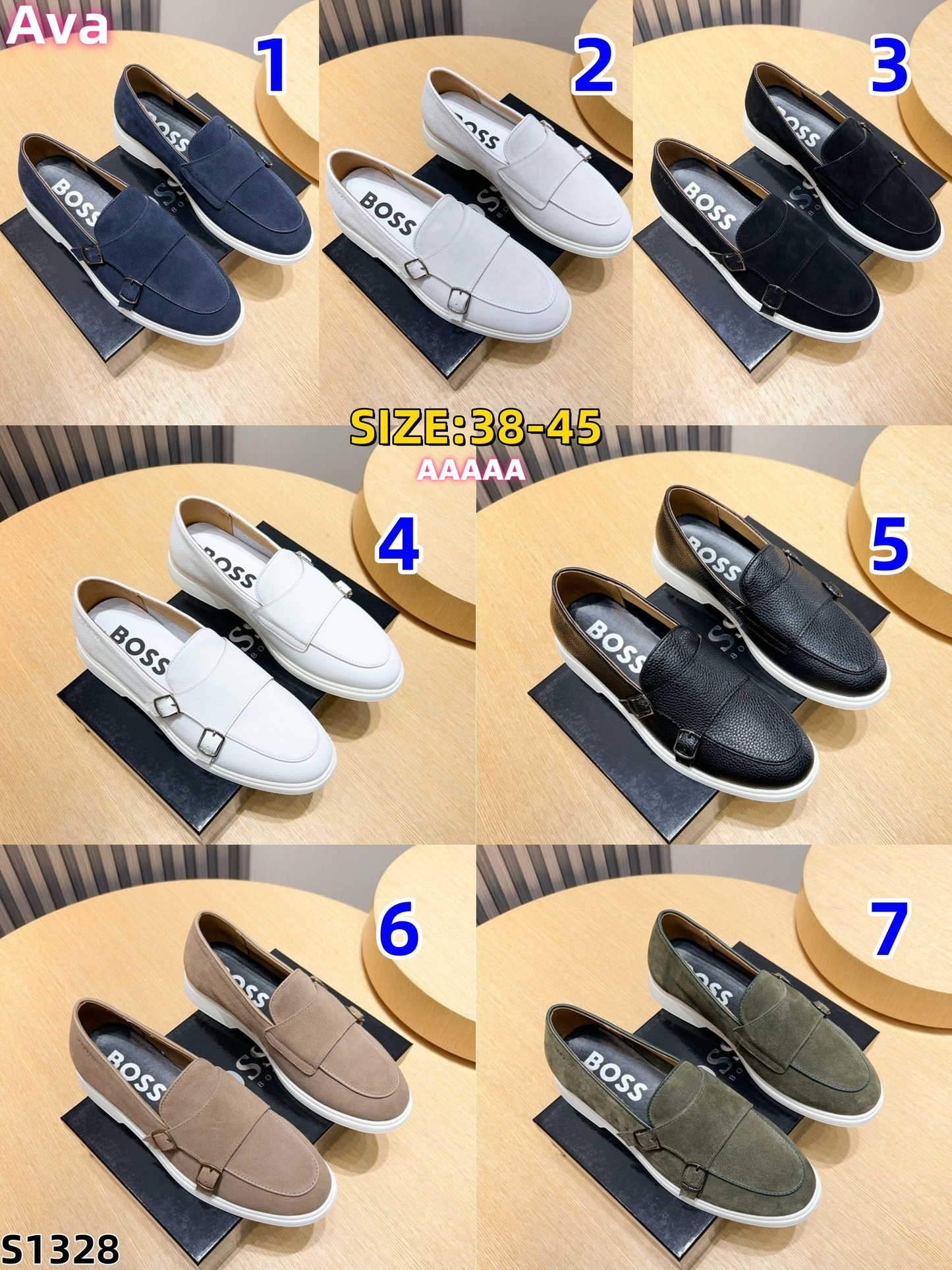 S1328  Hugo Boss Leather Casual Shoes