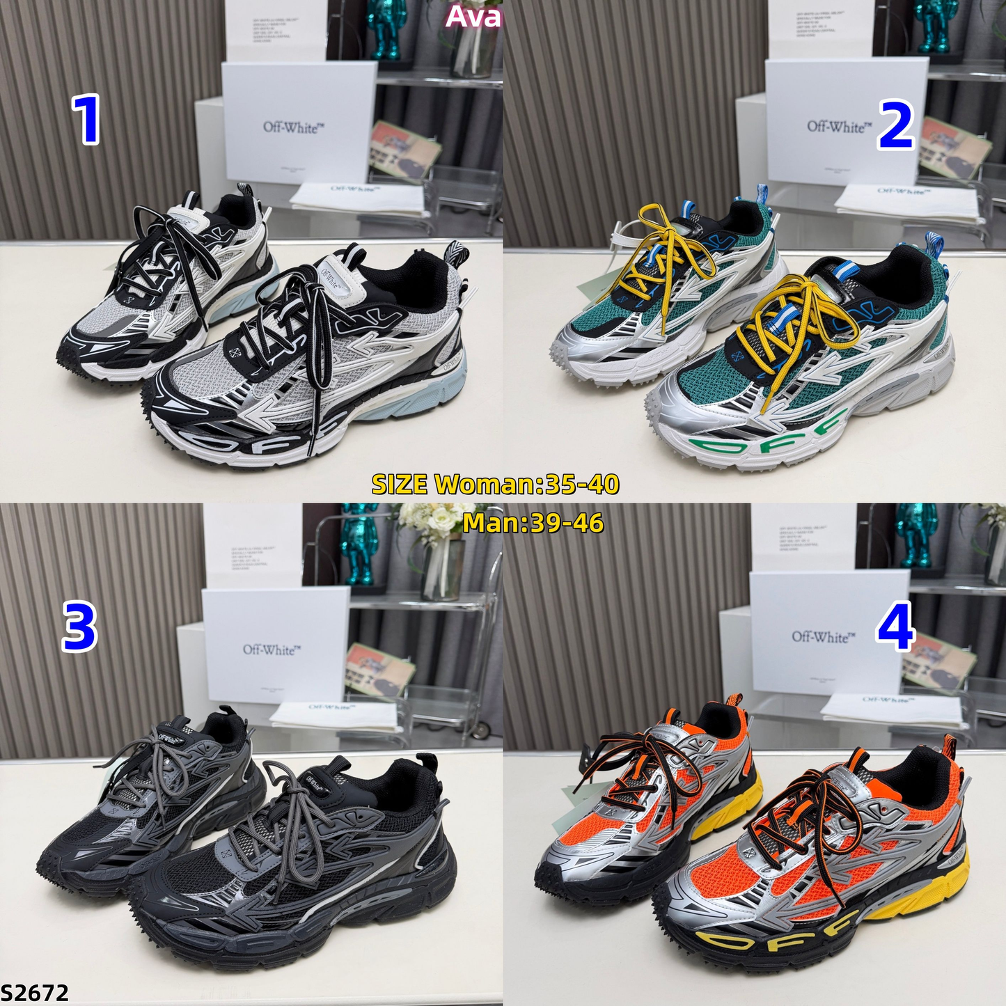 S2672 OFF-white Be Right Back sneakers