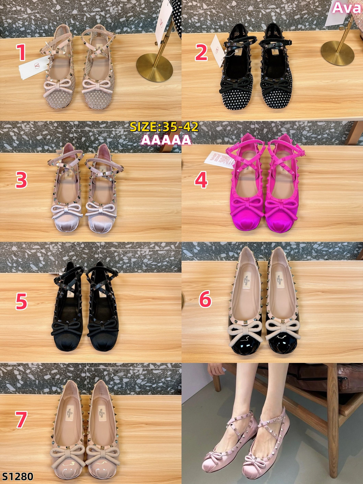 S1280 Valentino sheepskin ballet shoes