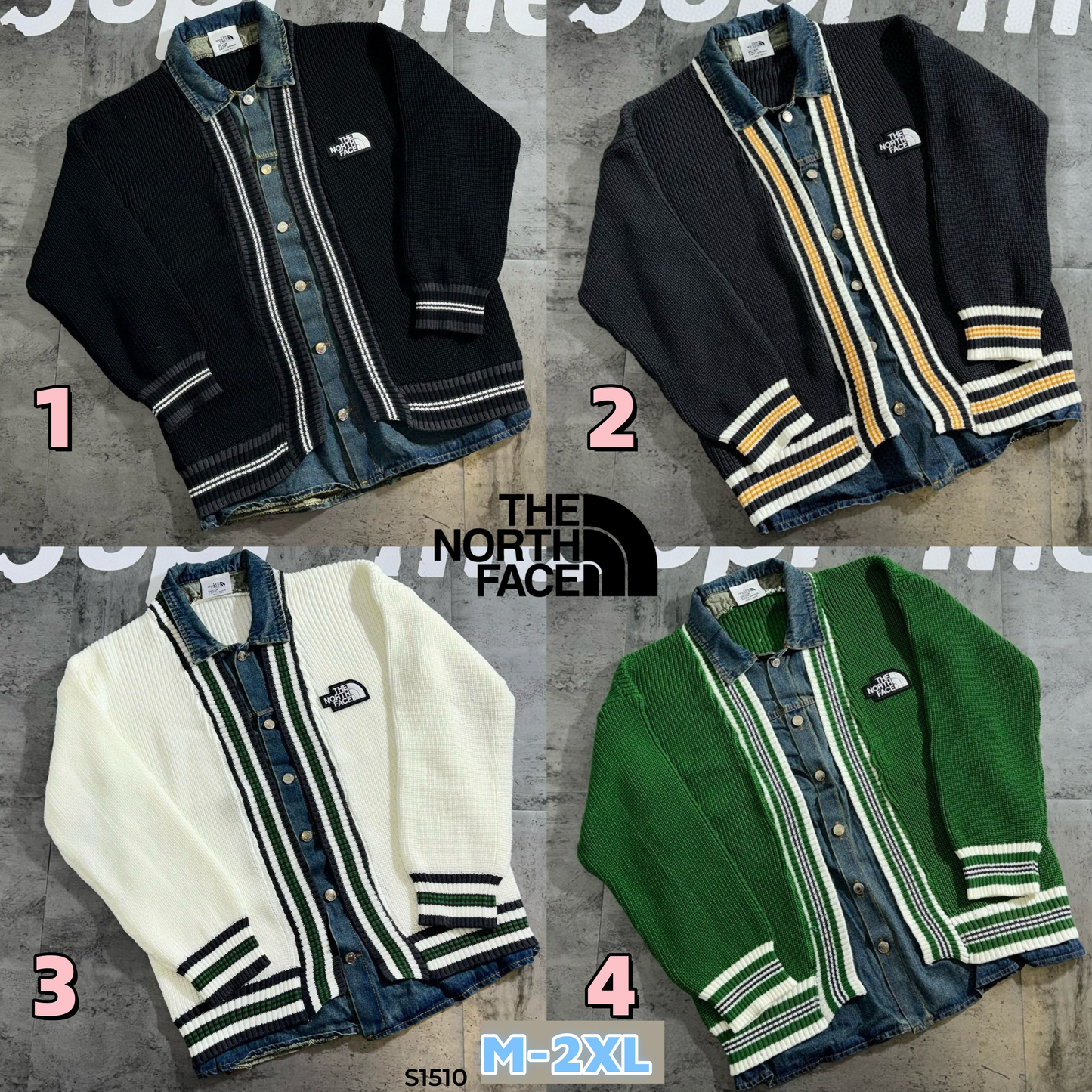 s1510 North Face Denim Sweater