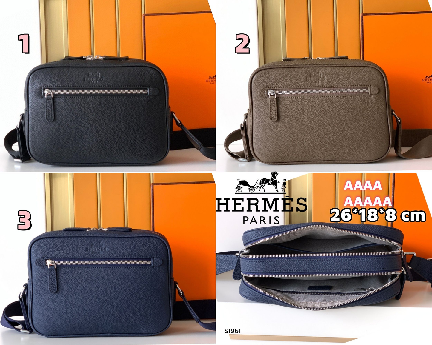 S1961 Hermès men's shoulder bag