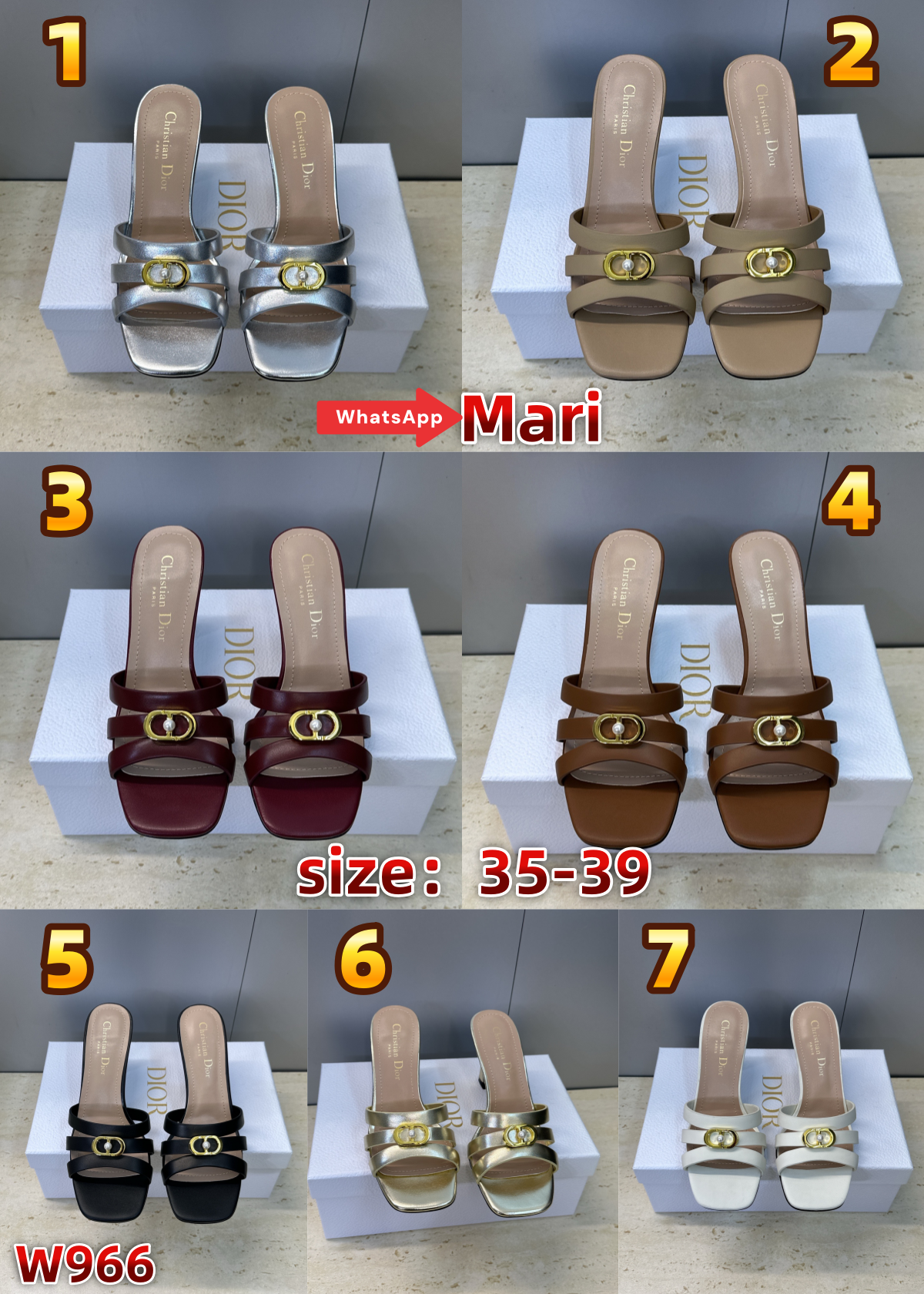 W966  Mules Sandals