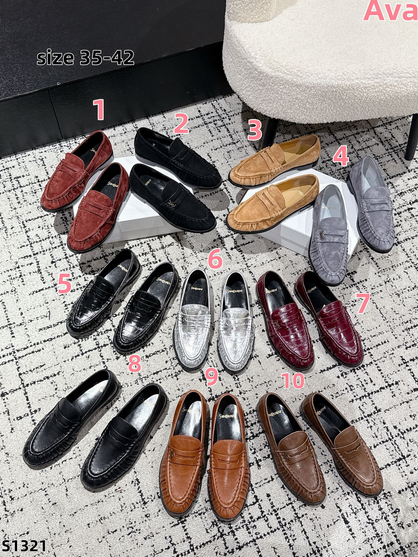 S1321  Saint Laurent loafers