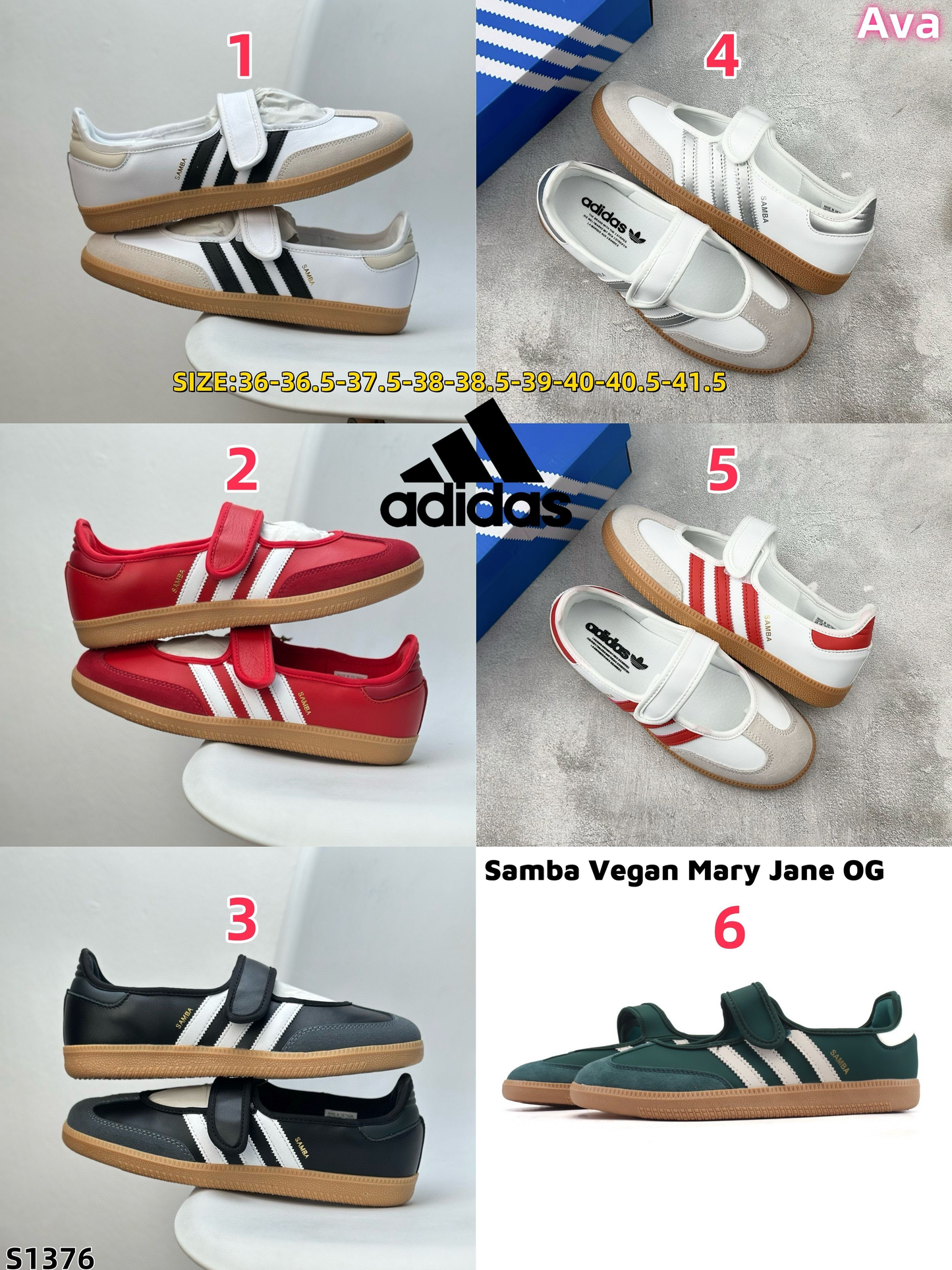S1376 Adidas Samba Mary Jane Vegan OG Shoes