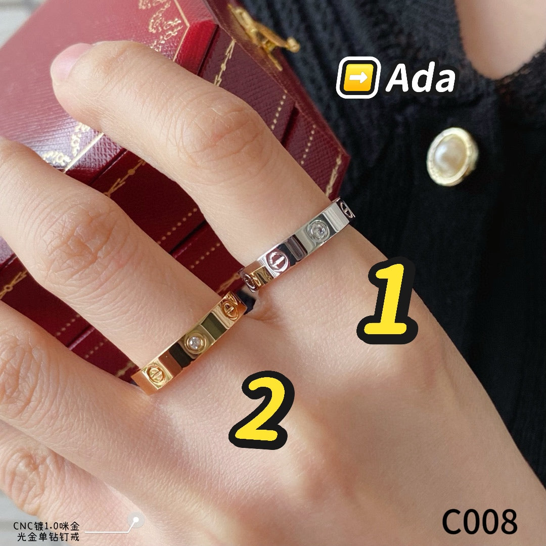 C008  Love Ring with Diamond