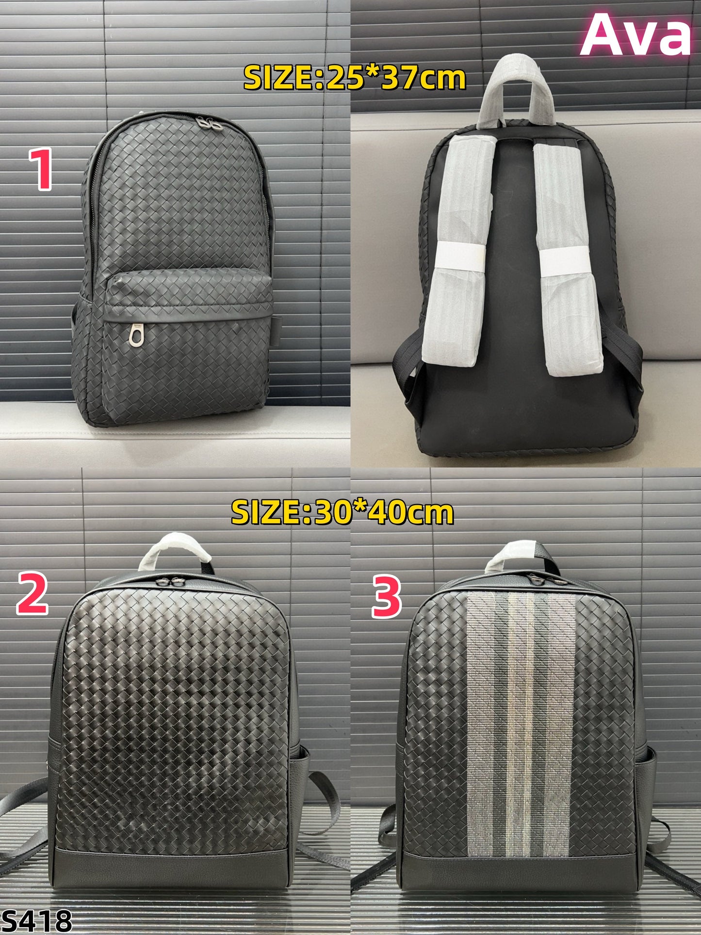 S418 BV leather backpack