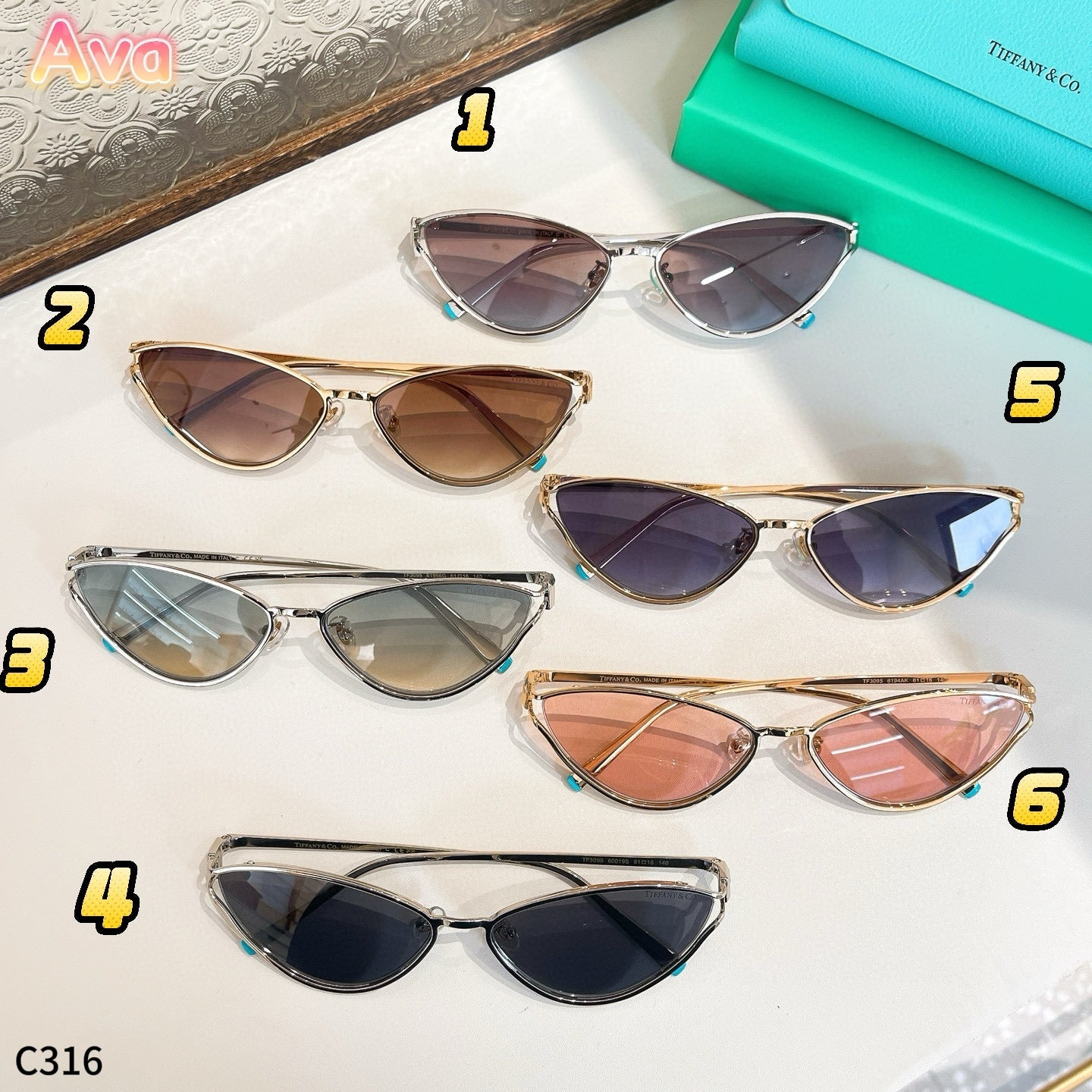 C316 Tiffany Glasses