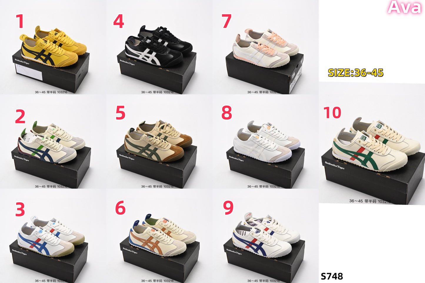 S748 ASICS Onitsuka Tiger Mexico 66 Classic Sneakers
