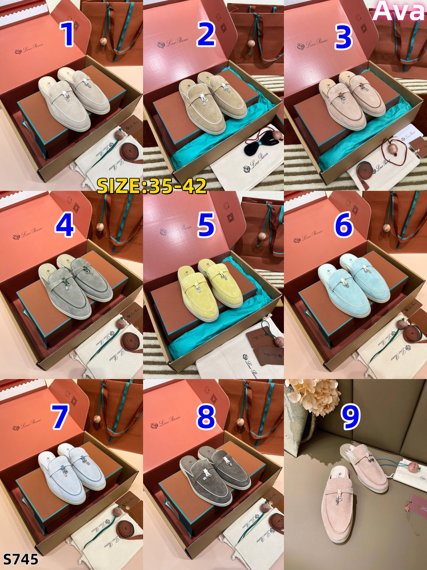 S745 Loro Piana half-slippers