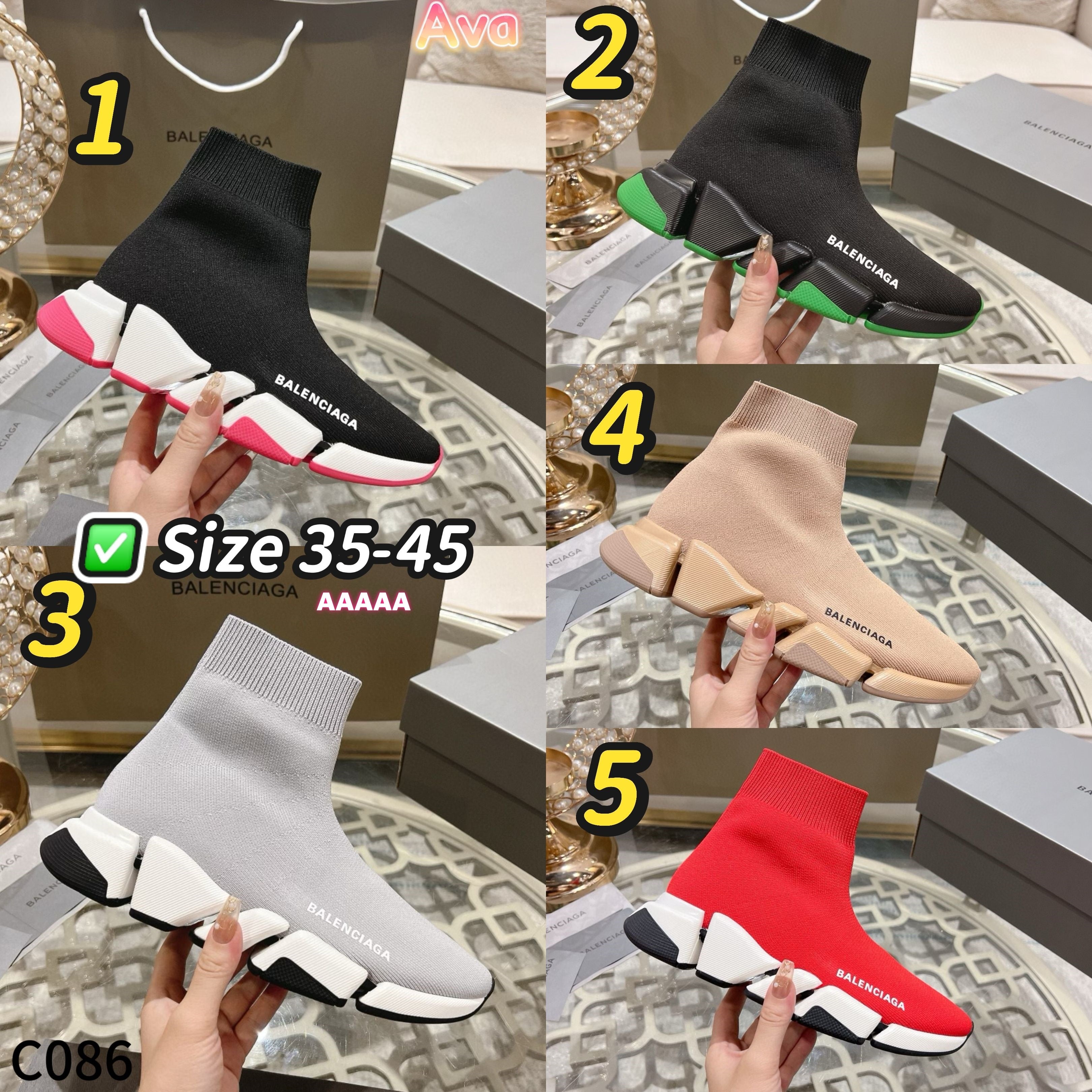 C086 Balenciaga Couple Socks and Shoes