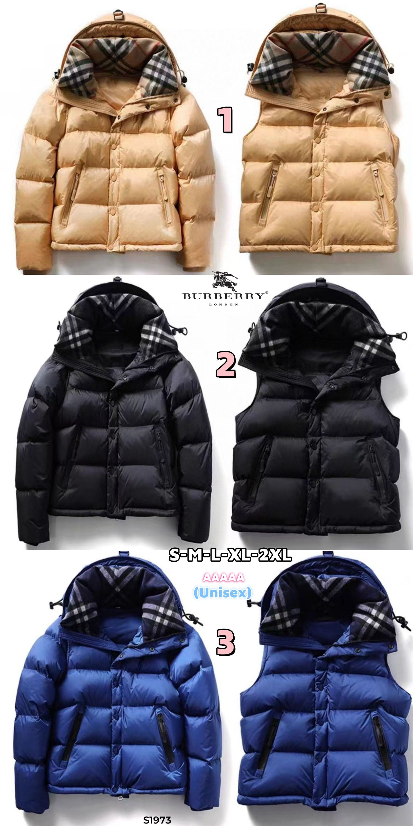 S1973 Burberry down jacket (unisex)