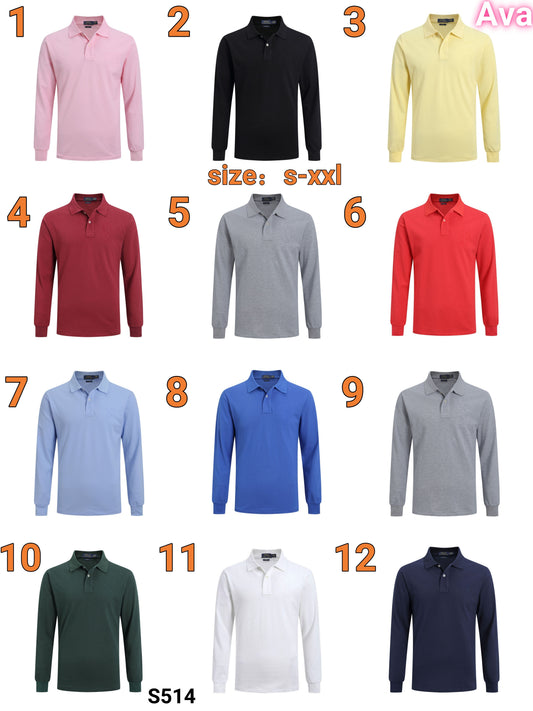 S514 Ralph Men's Polo Long Sleeve Shirt